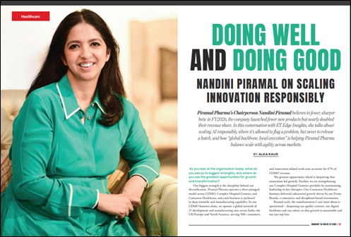 Doing Well and Doing Good: Nandini Piramal on scaling innovation responsibly